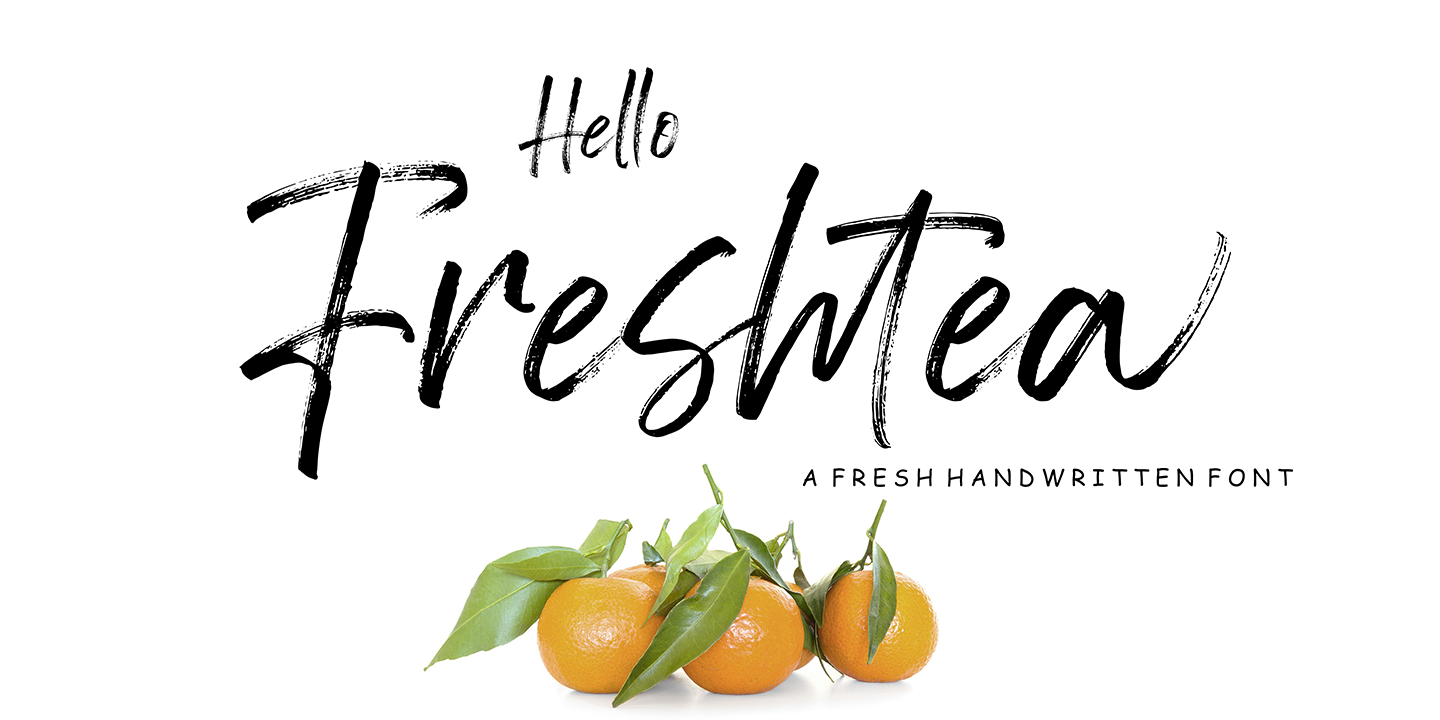 Hello Freshtea Brush Font preview
